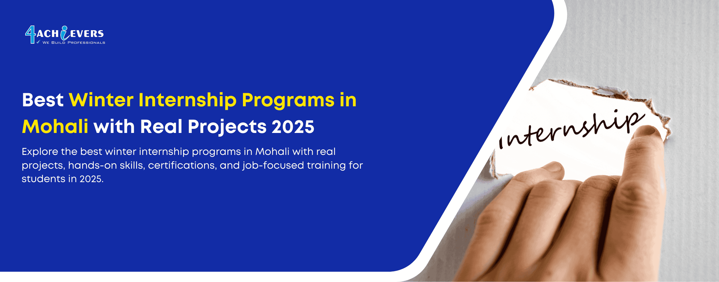 Best Winter Internship Programs in Mohali with Real Projects 2025